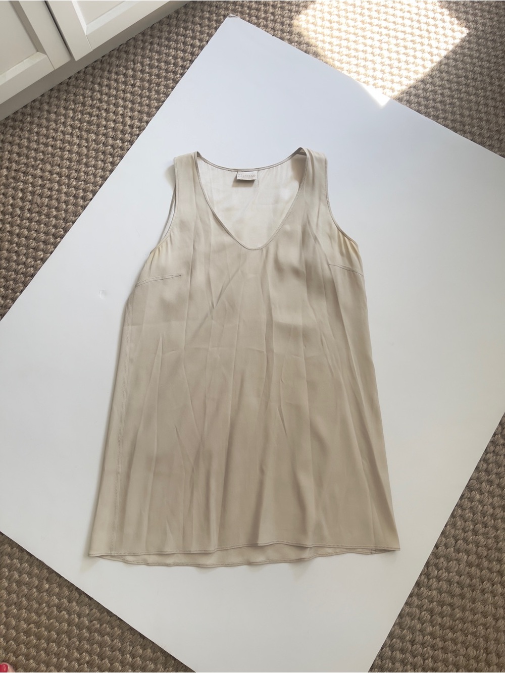 Brunello Cucinelli Cream Silk-Blend Tank Top